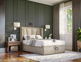 Signia Winged Storage Ottoman Divan Bed With Luxury Headboard Vizbeds